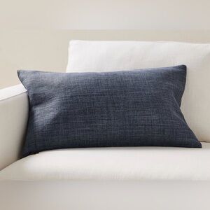 POTTERY BARN | Weathered Blue Belgium Linen Lumbar Pillow Cover 🇺🇸